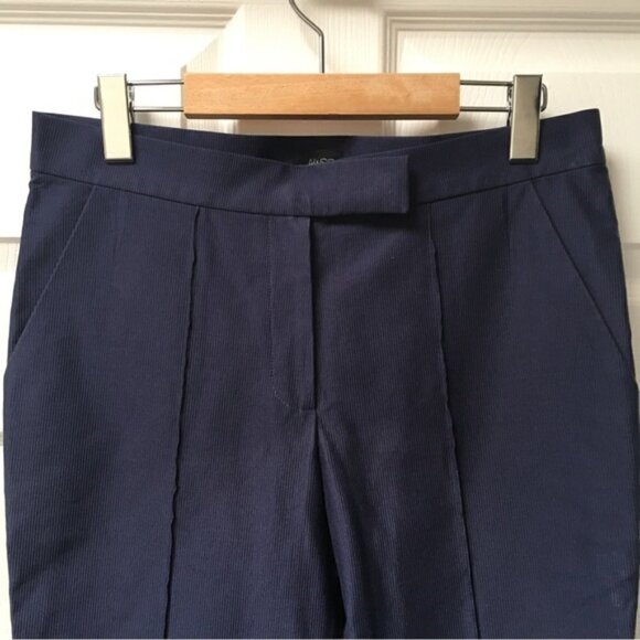 AWSS Navy Blue Ribbed Flare Pants - Picture 3 of 8